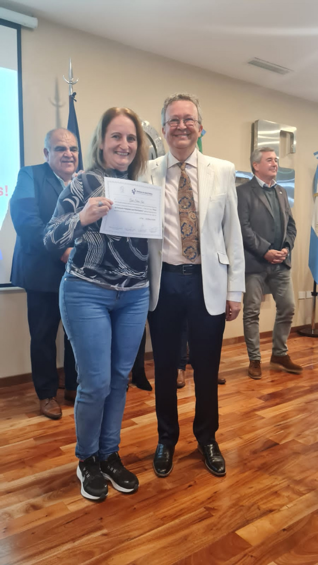 Acto de entrega de certificados correspondientes al Tramo de Formación Pedagógica de Nivel Superior dictado por el Instituto Superior de Formación y Capacitación Docente de la FEB a través del convenio especifico con el Sindicato de Salud Pública.